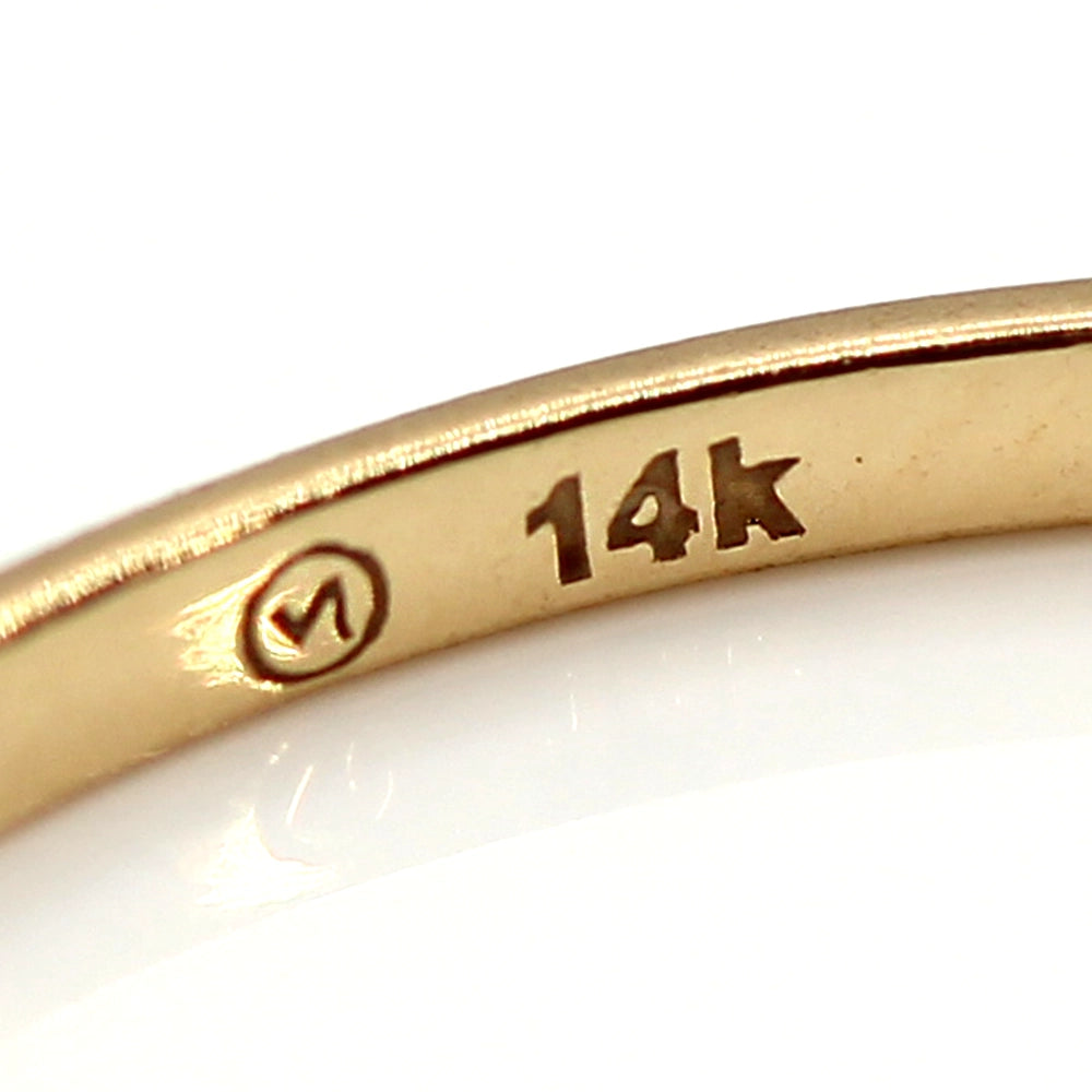 Set of Four Mejuri 14K Yellow Gold Stacking Band Rings SIZE 6