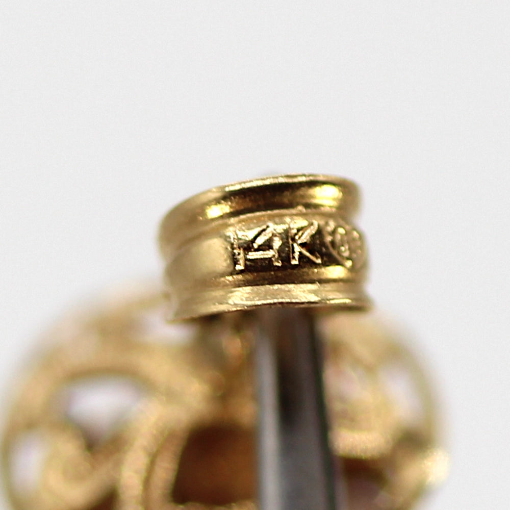 14K Yellow Gold Rotating Carousel Pendant