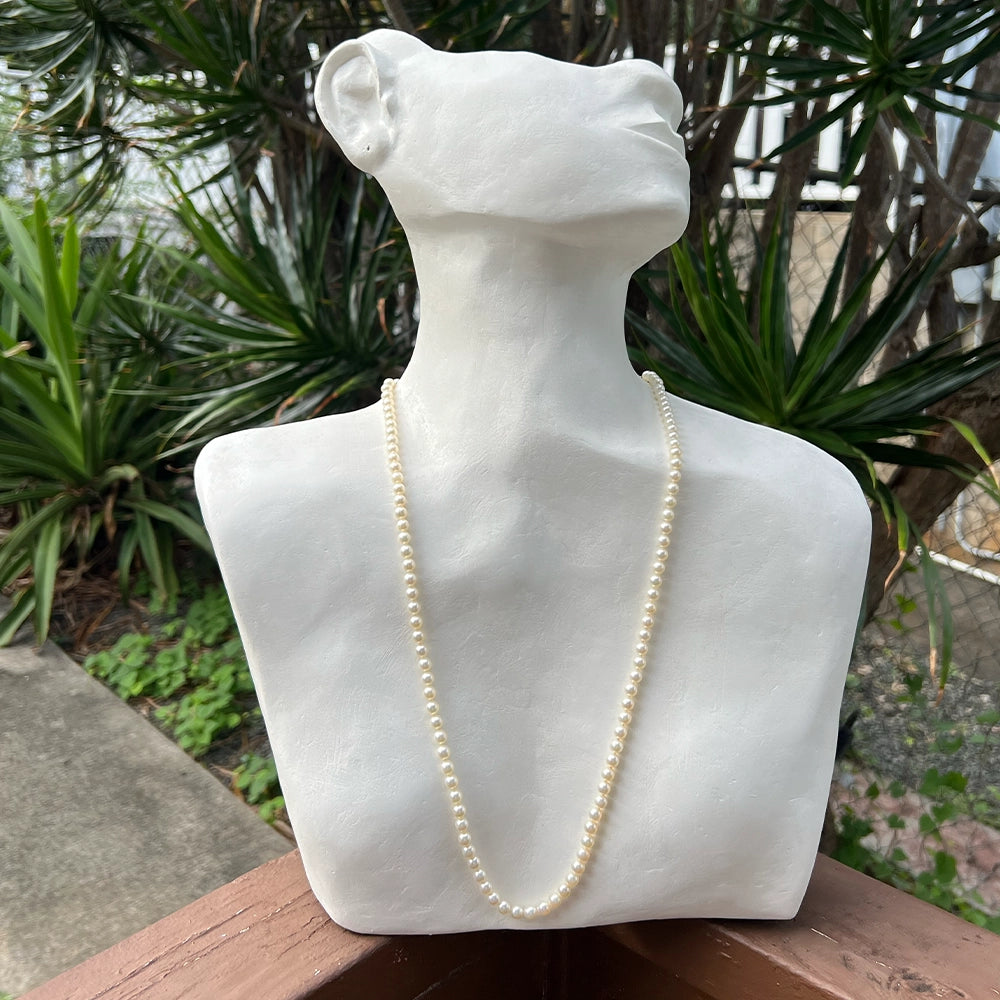 Mikimoto 28 inch Pearl Necklace with 14K Gold Clasp