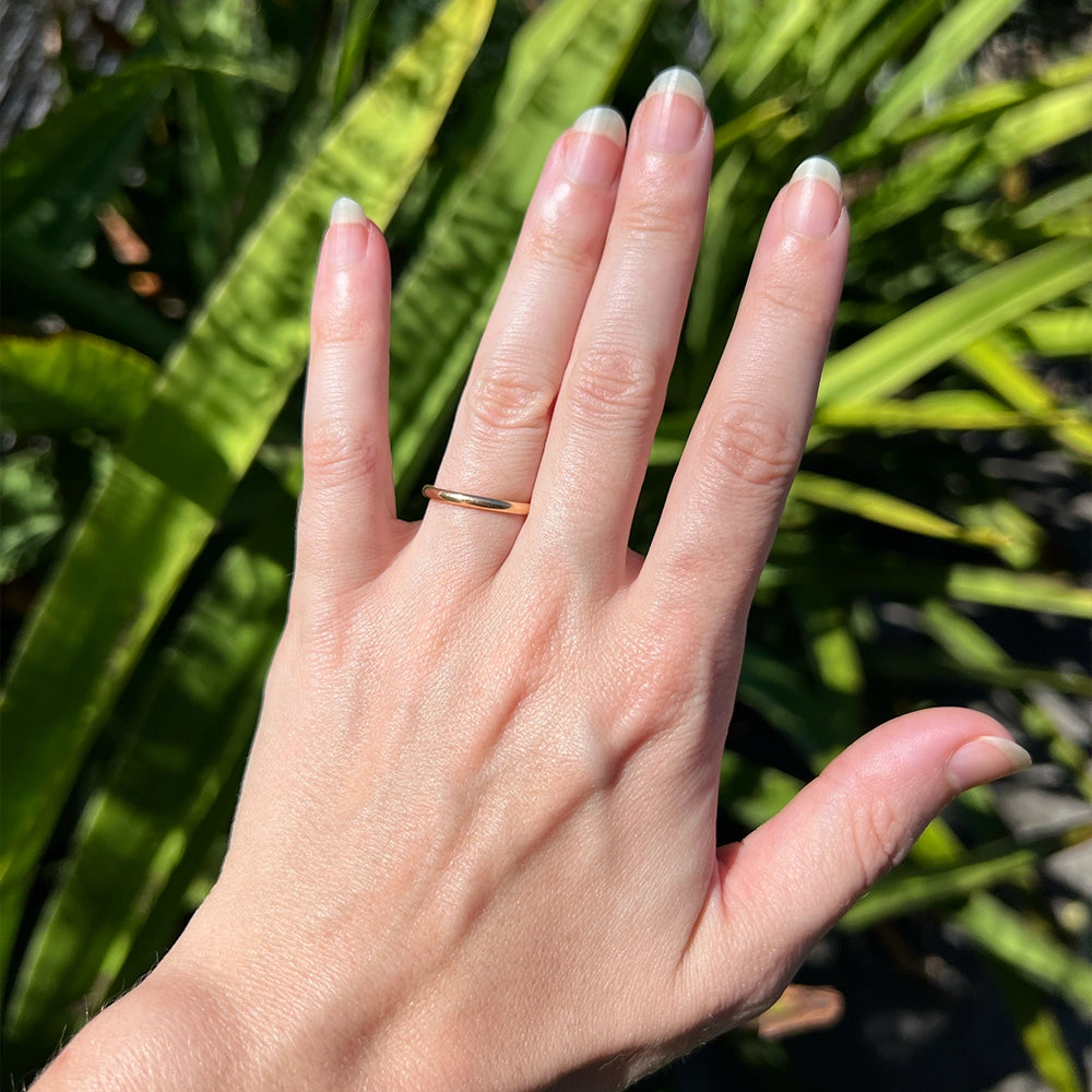 Hearts On Fire 18K Yellow Gold Comfort Fit Wedding Band Ring SIZE 6.5