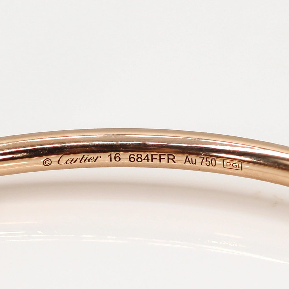 Cartier Juste Un Clou 18K Rose Gold Bracelet with Box & Docs SIZE 16