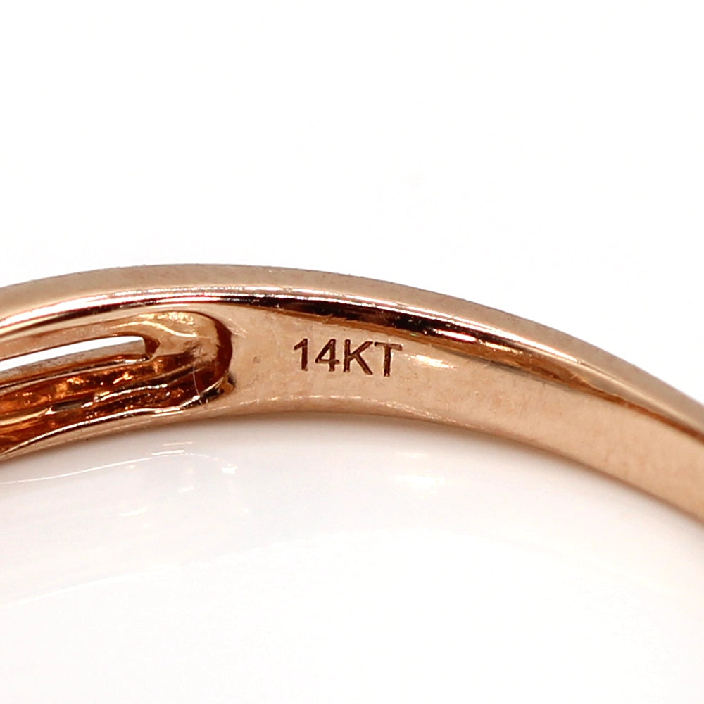 Le Vian Chocolate and White Diamond Ring in 14K Rose Gold SIZE 8.5