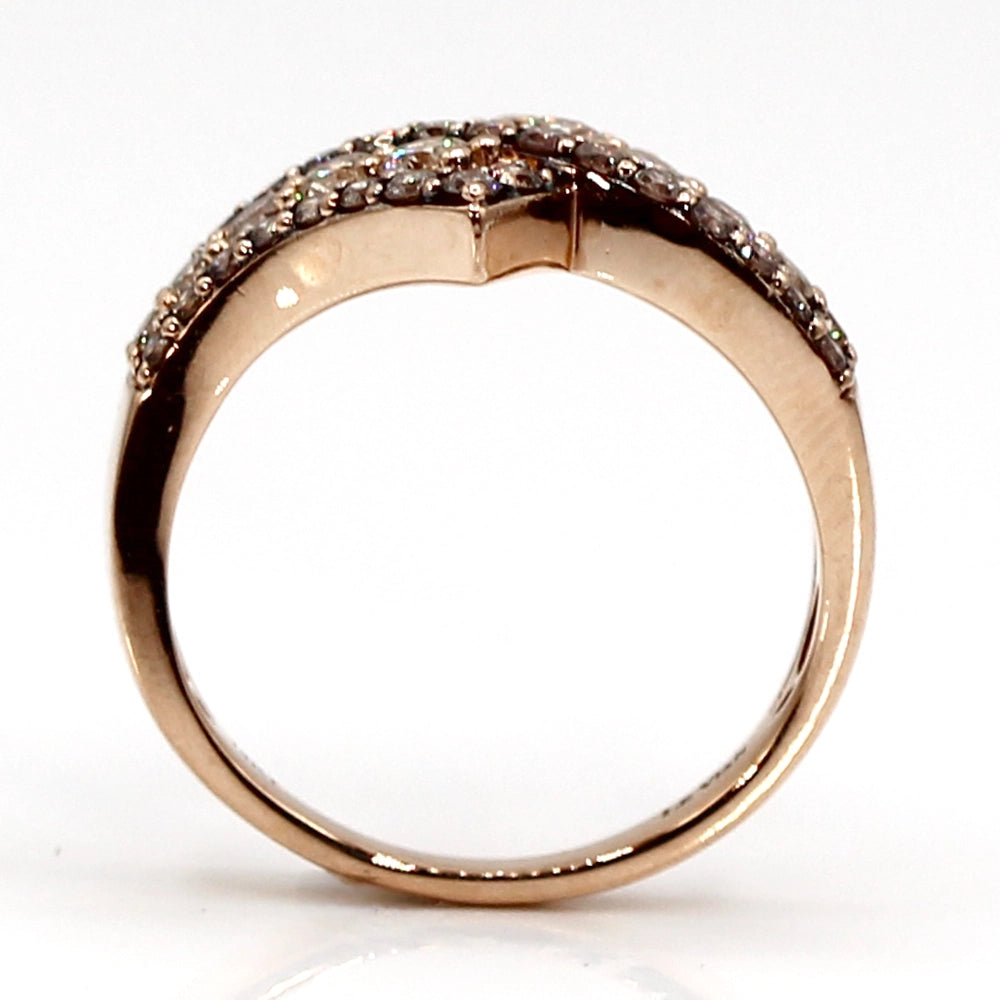 Le Vian Champagne and White Diamond Ring in 14K Rose Gold SIZE 6.5