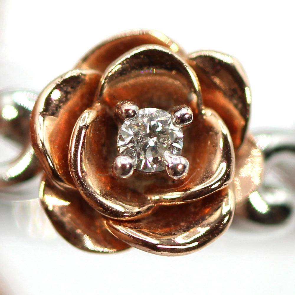 Enchanted Disney Belle Rose Ring with Diamond Center SIZE 6.75