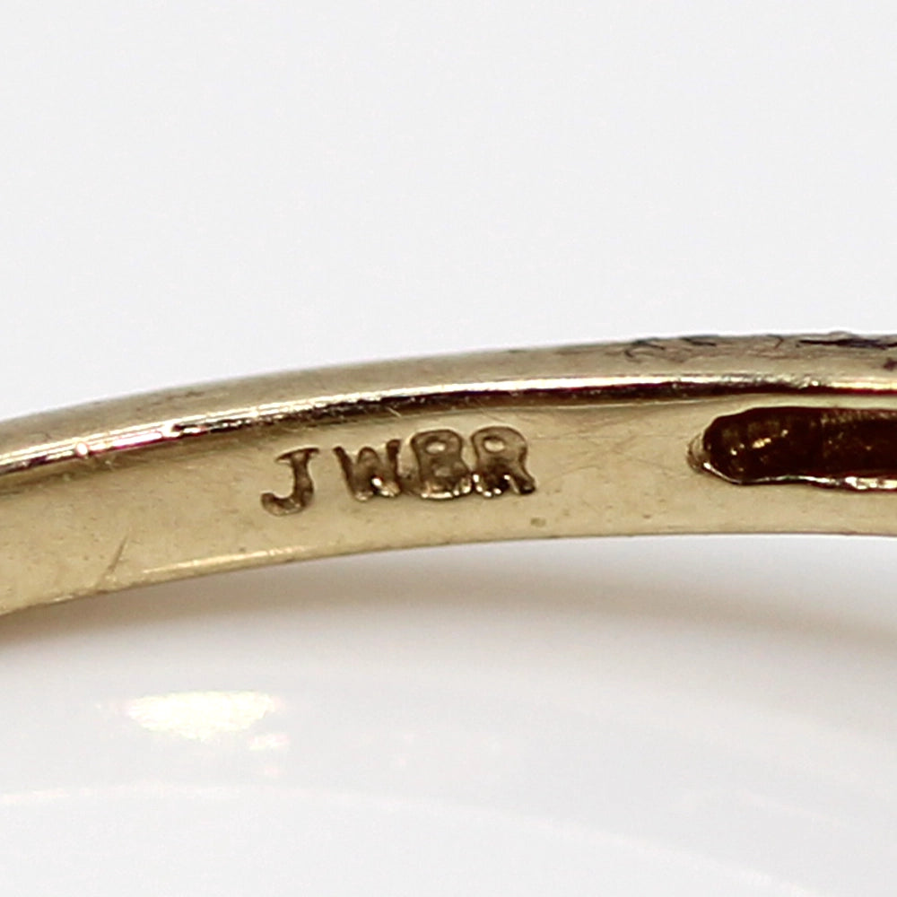 10K Yellow Gold Double Opal and Diamond Ring SIZE 7