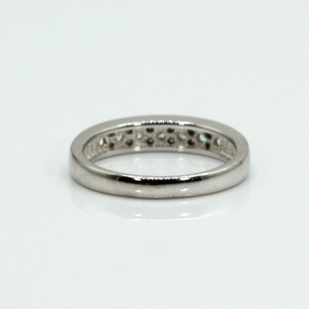 14K White Gold Double Diamond Ring SIZE 6.5