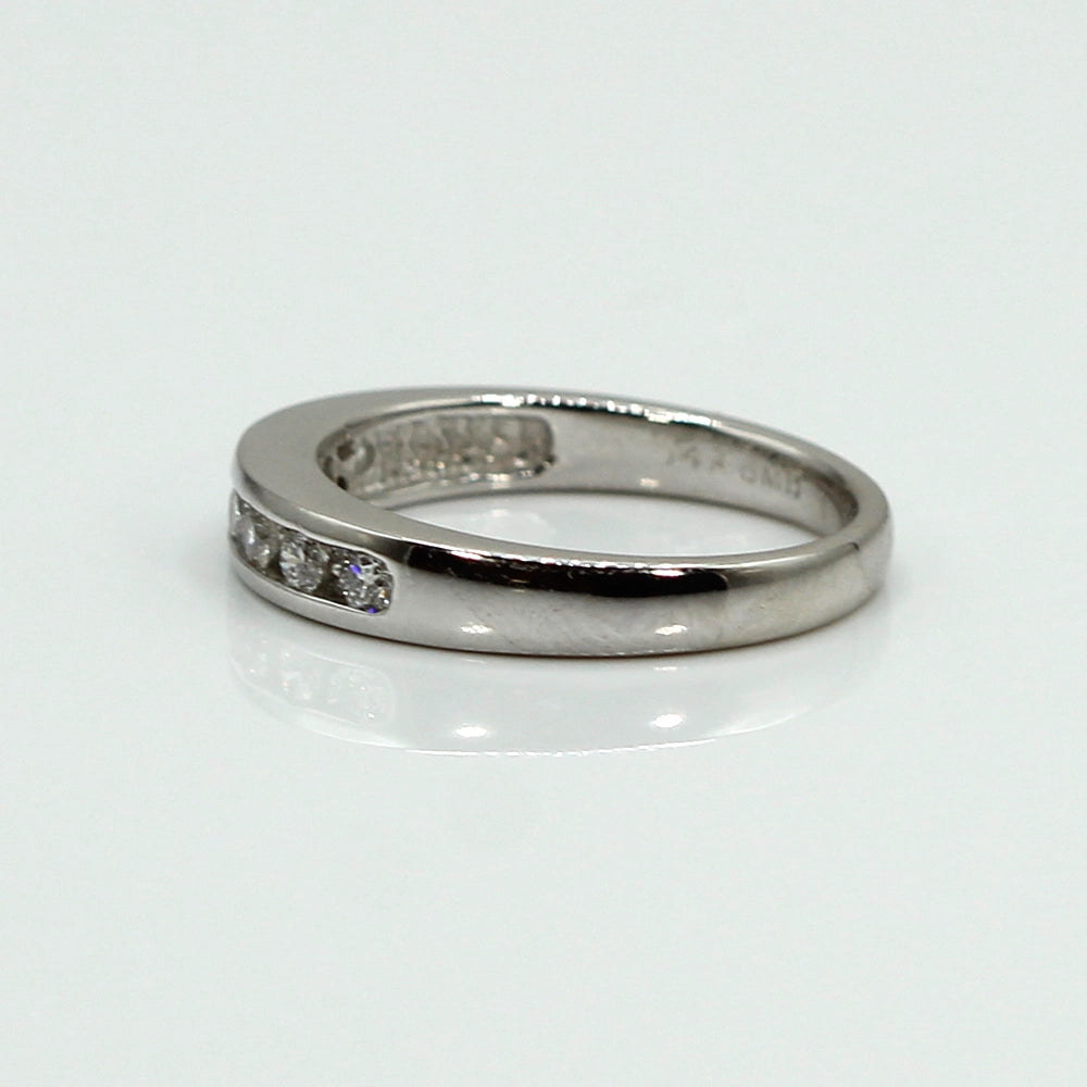 14K White Gold Double Diamond Ring SIZE 6.5