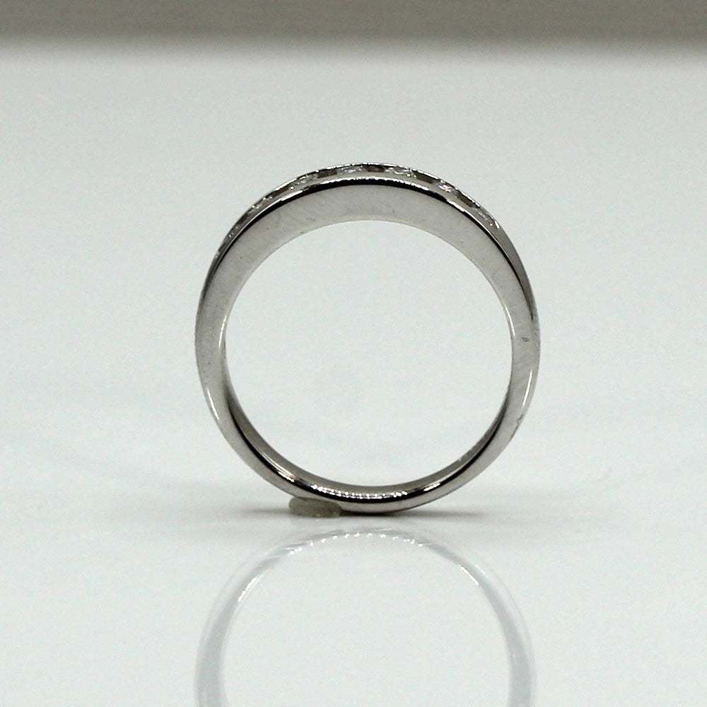14K White Gold Double Diamond Ring SIZE 6.5