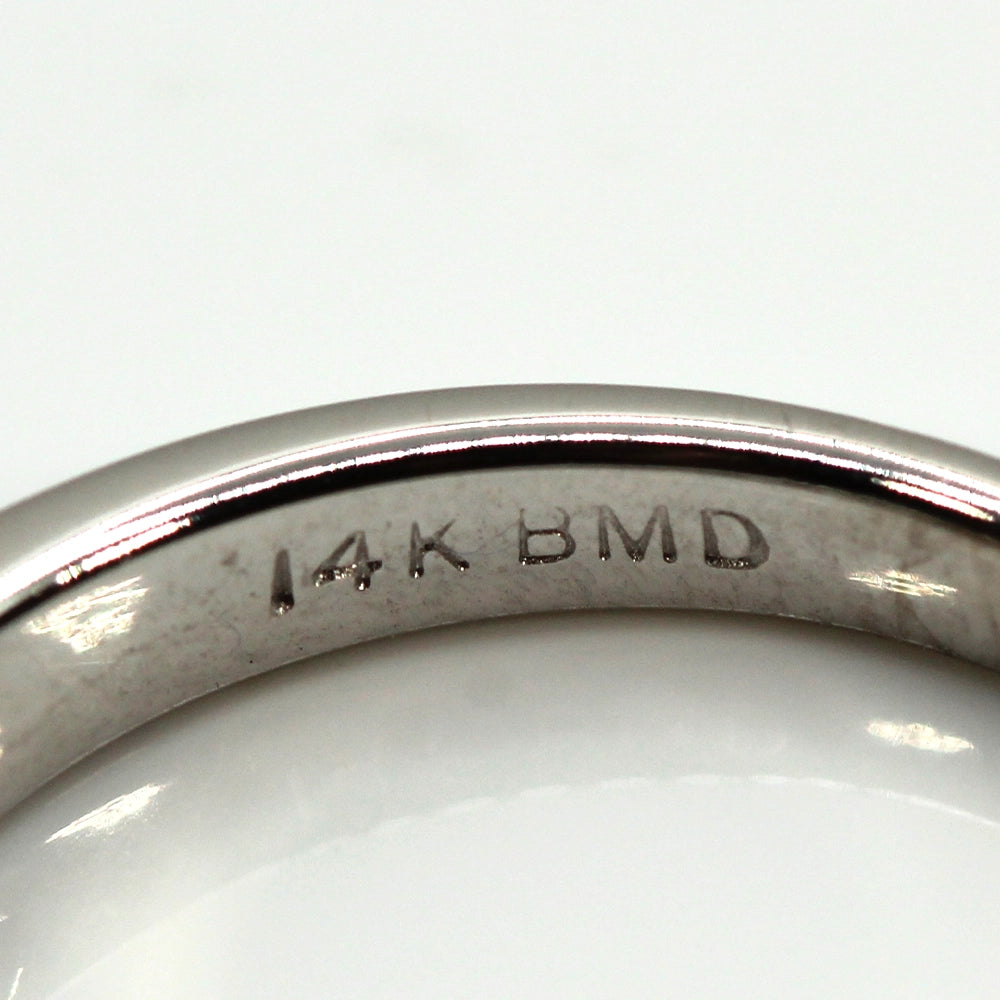 14K White Gold Double Diamond Ring SIZE 6.5