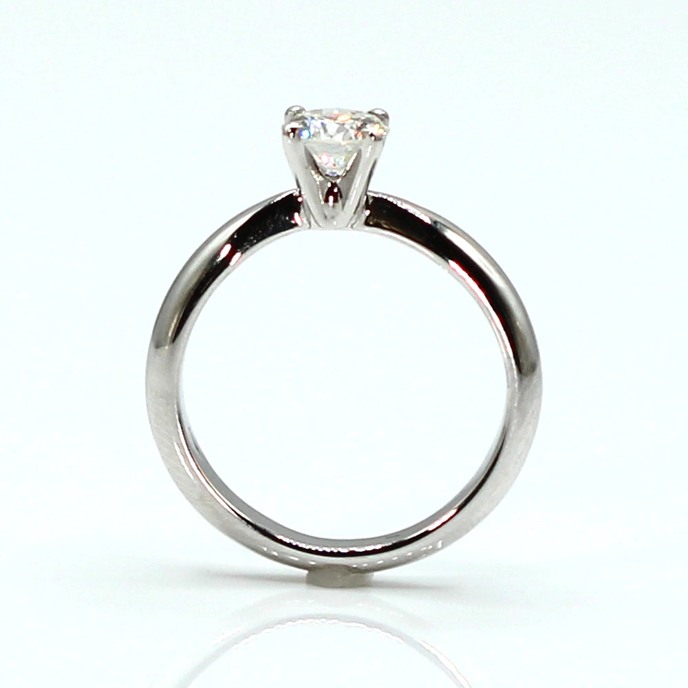 14K White Gold Diamond Solitaire Ring SIZE 5.5