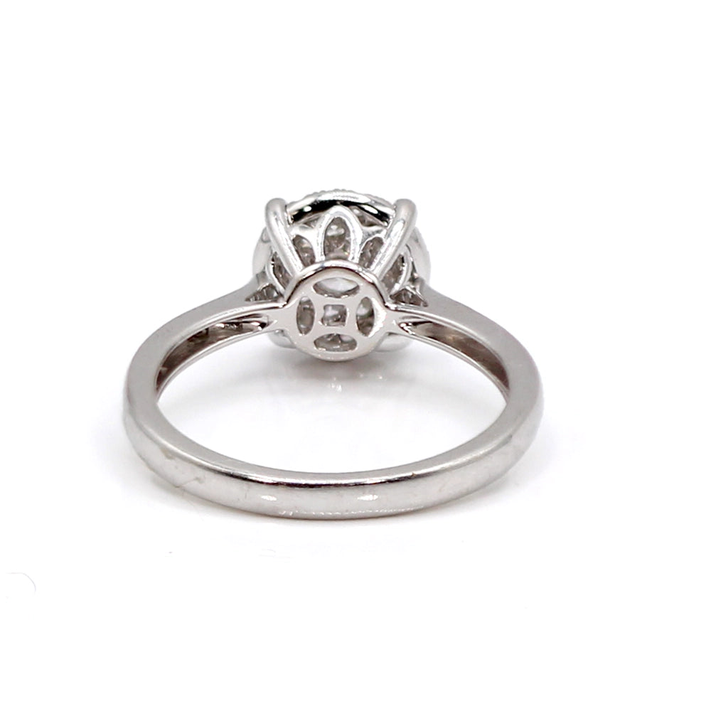 14K White Gold and Diamond Lovebright Ring SIZE 7