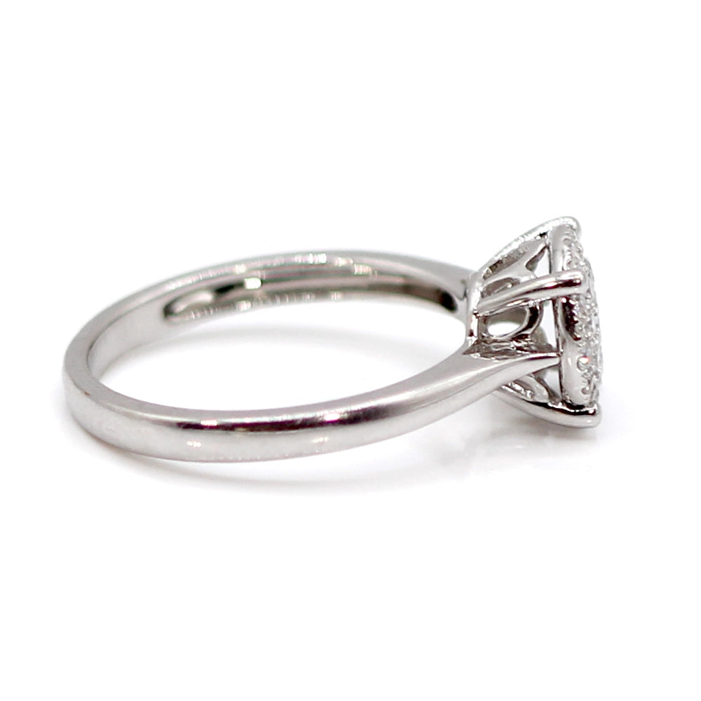 14K White Gold and Diamond Lovebright Ring SIZE 7