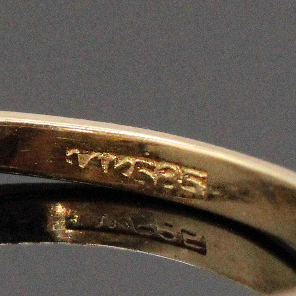 Vintage 14K Yellow Gold Pearl and Diamond Cluster Ring SIZE 6