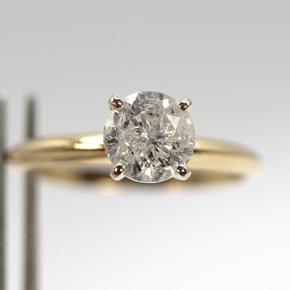 14K Yellow Gold Solitaire Ring with 1.05 Carat Diamond SIZE 6