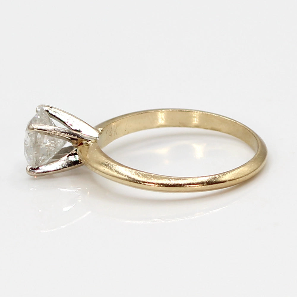 14K Yellow Gold Solitaire Ring with 1.05 Carat Diamond SIZE 6