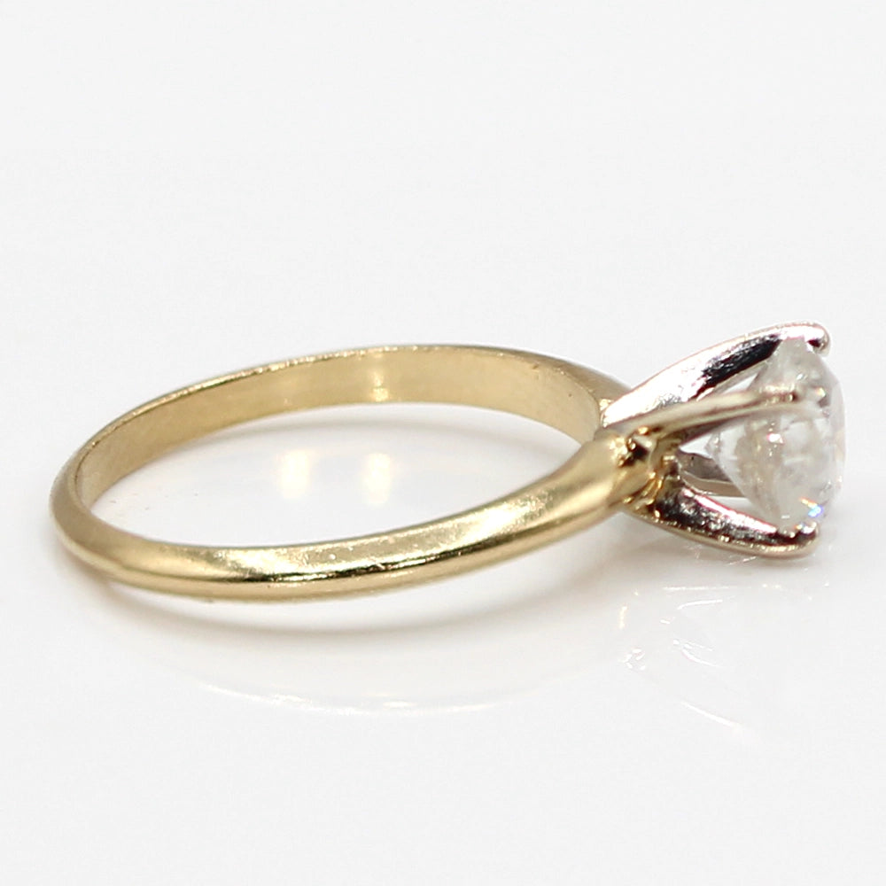 14K Yellow Gold Solitaire Ring with 1.05 Carat Diamond SIZE 6
