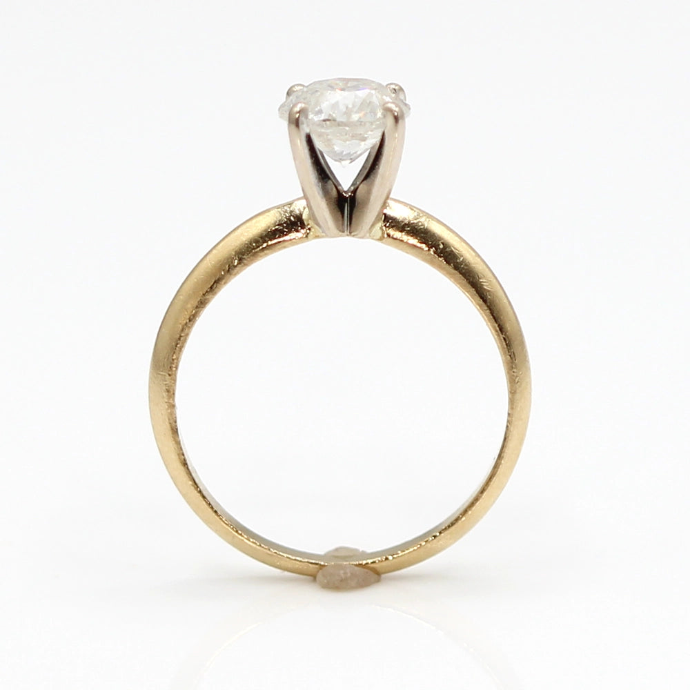 14K Yellow Gold Solitaire Ring with 1.05 Carat Diamond SIZE 6
