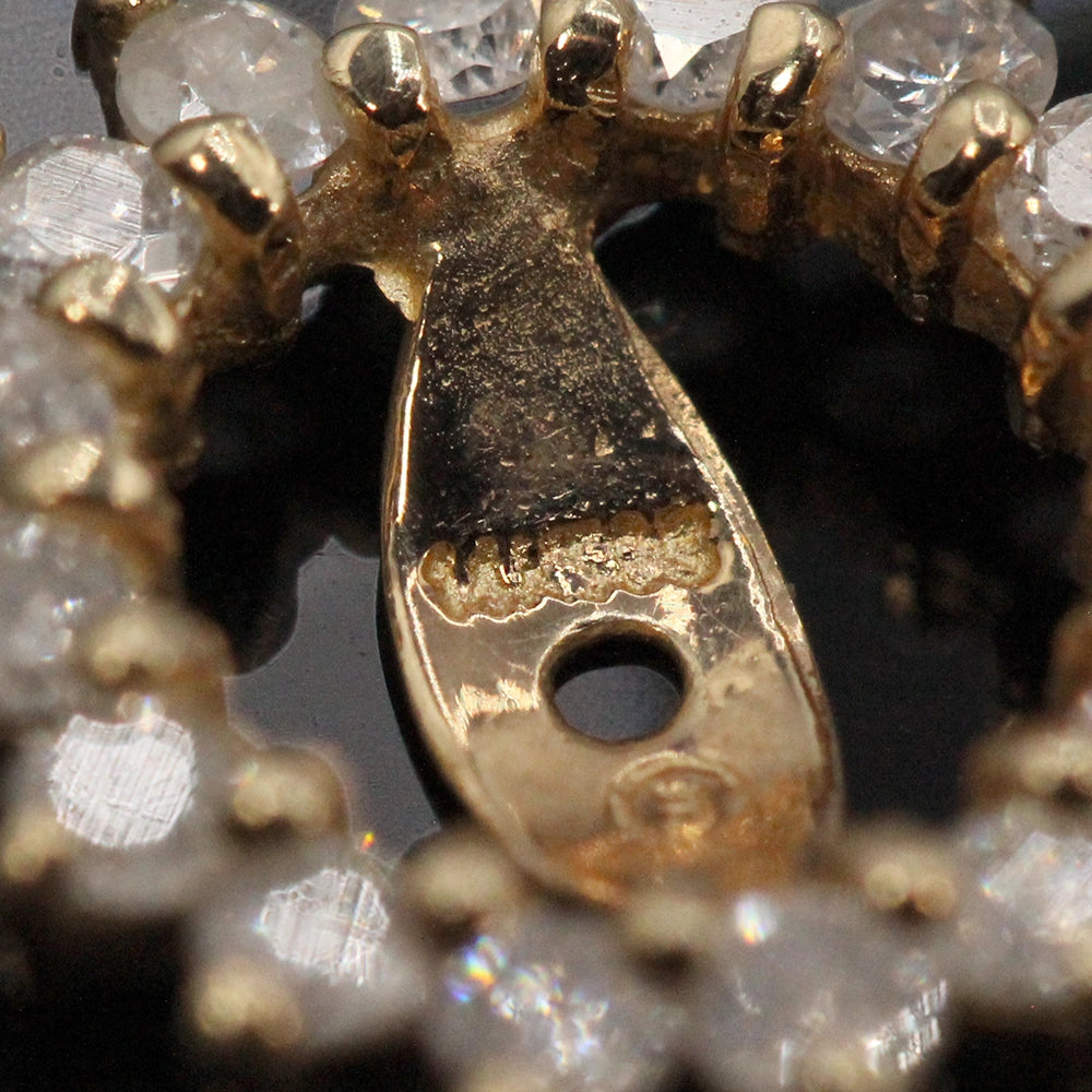 Convertible Pearl Stud Earrings with Removable Diamond and Gold Halos