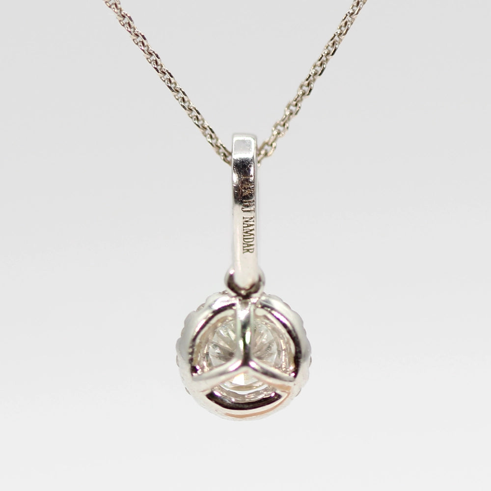14K White Gold VS/SI Diamond Pendant with Chain
