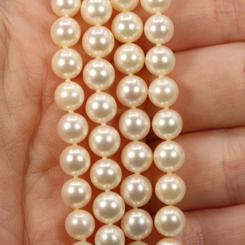 Mikimoto 28 inch Pearl Necklace with 14K Gold Clasp