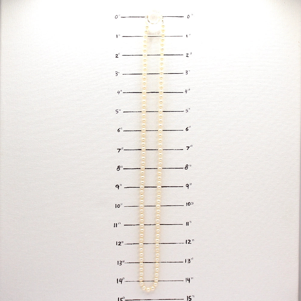 Mikimoto 28 inch Pearl Necklace with 14K Gold Clasp