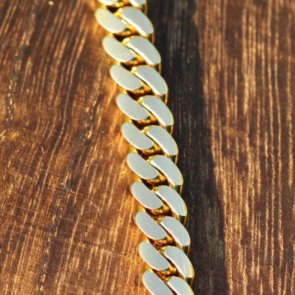 14K Yellow Gold 24 Inch Cuban Chain Necklace