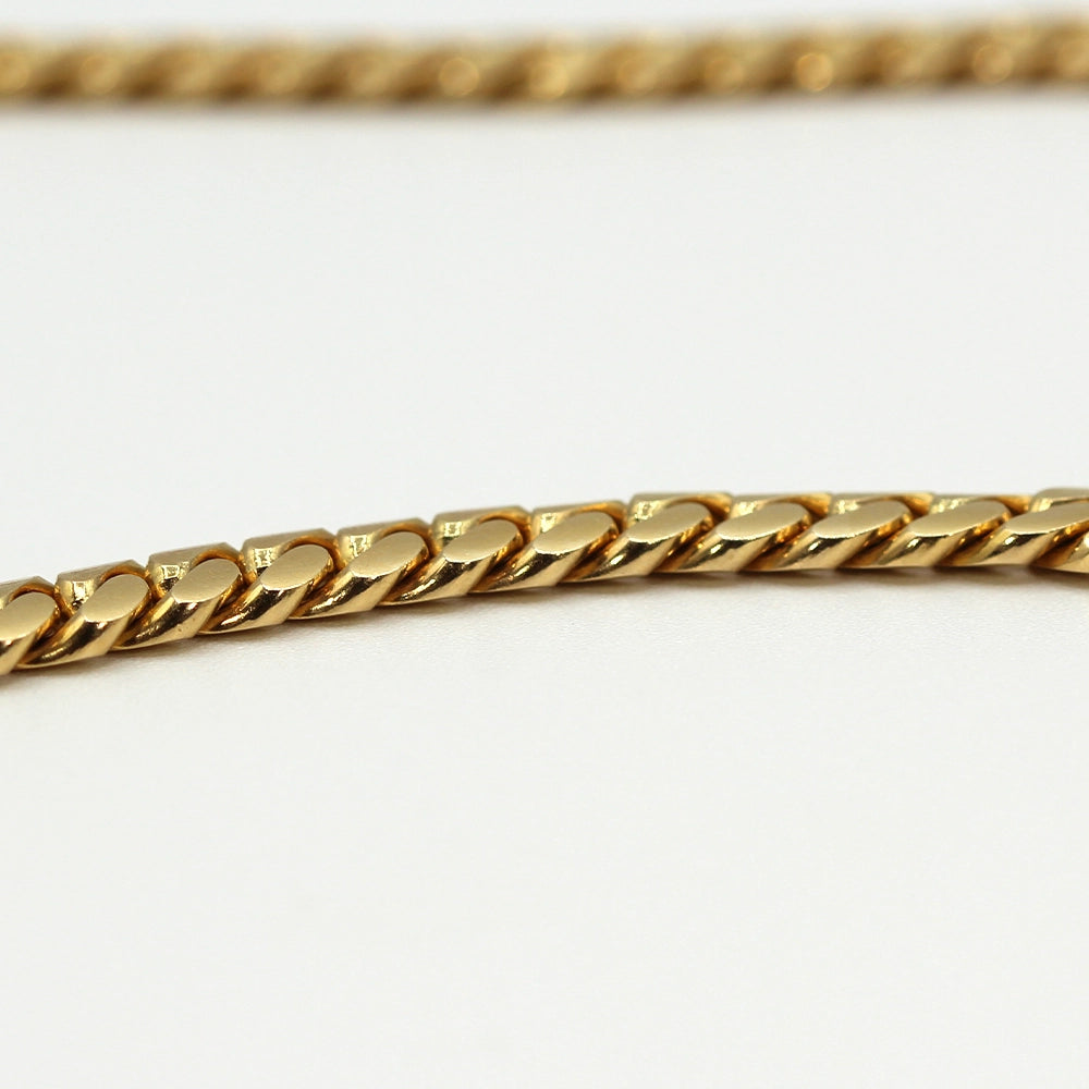 14K Yellow Gold 24 Inch Cuban Chain Necklace