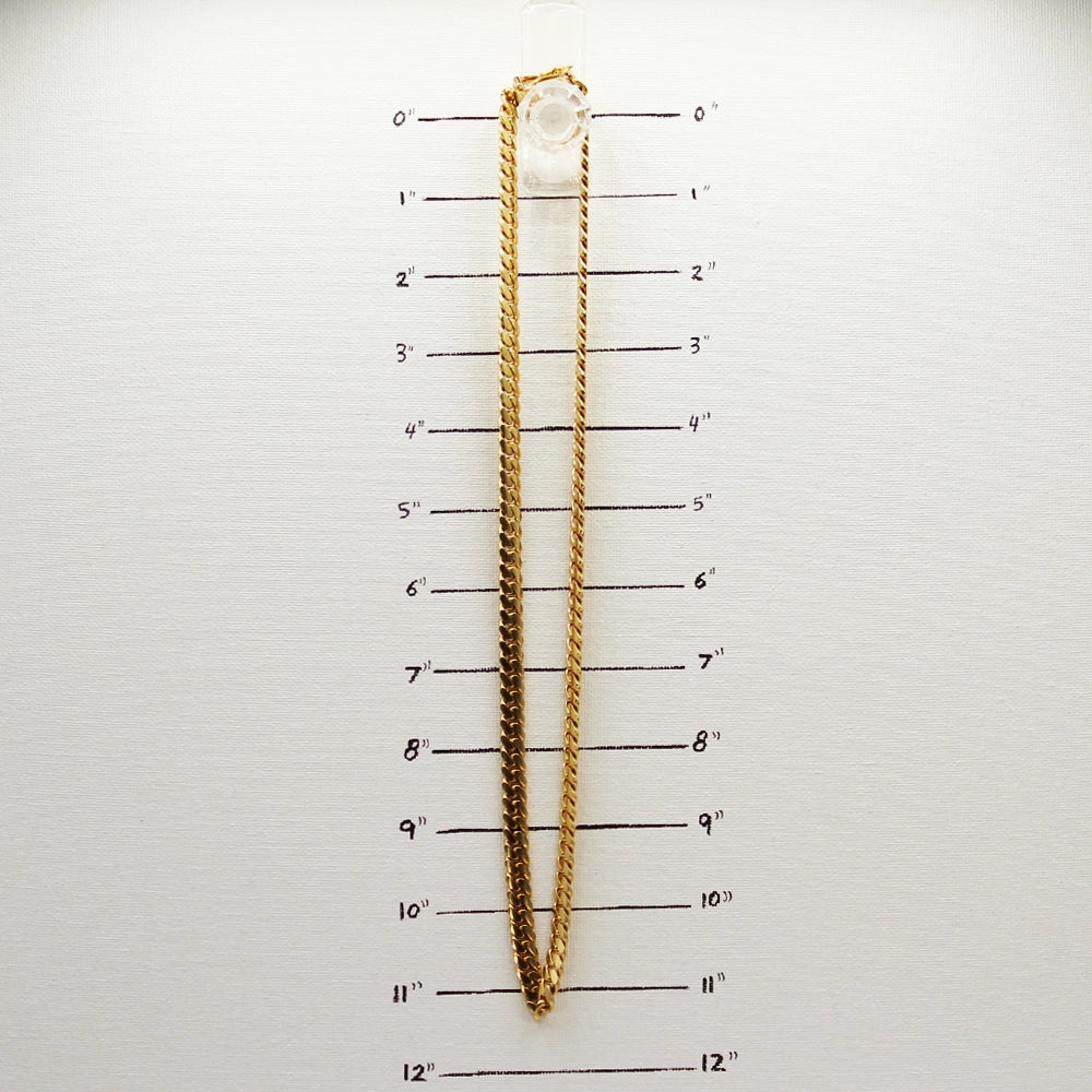 14K Yellow Gold 24 Inch Cuban Chain Necklace