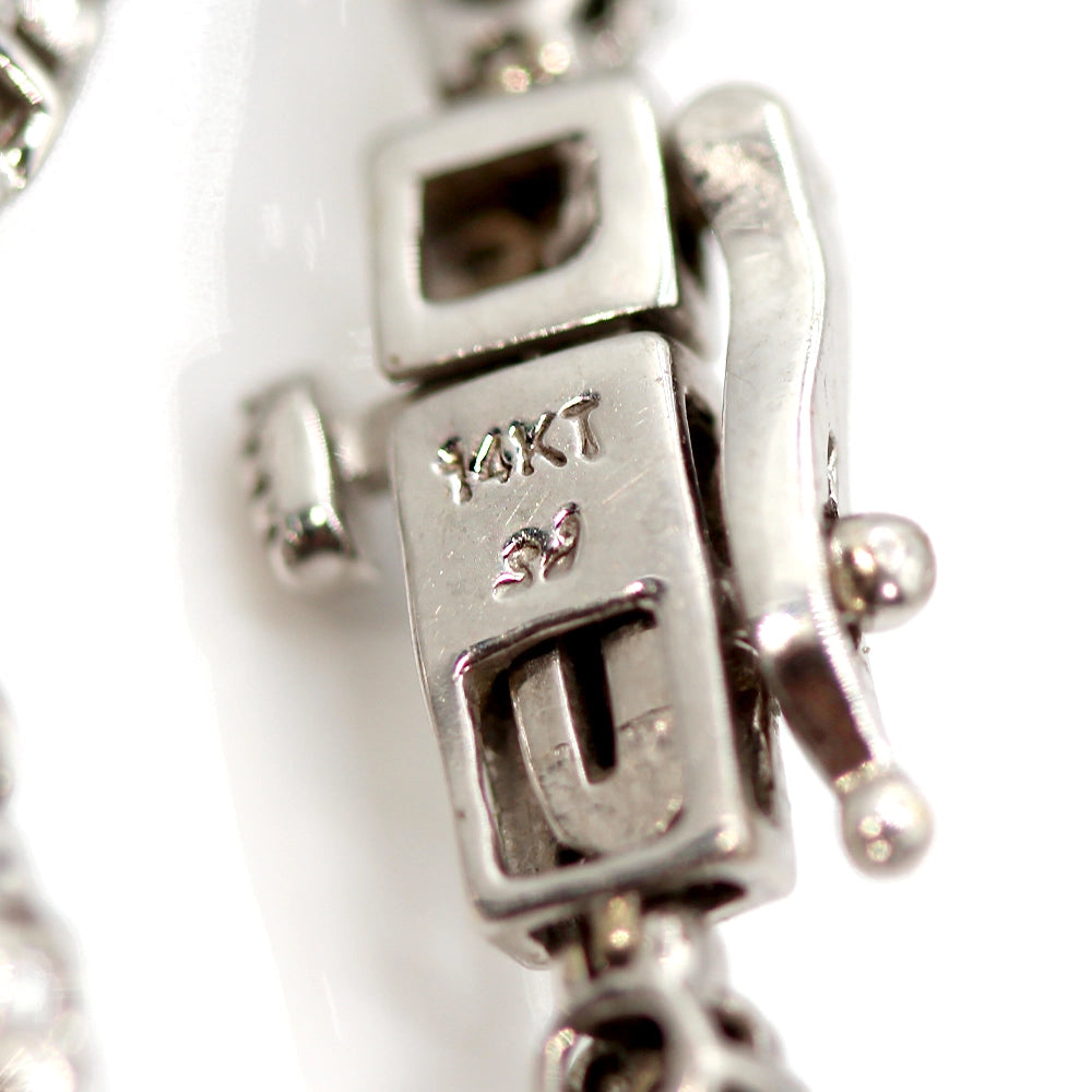 14K White Gold and Diamond Lovebright Tennis Bracelet SIZE 5.75