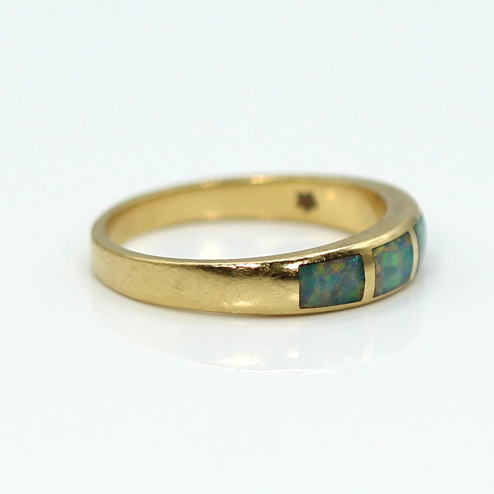 18K Yellow Gold and Opal Ring SIZE 7.75