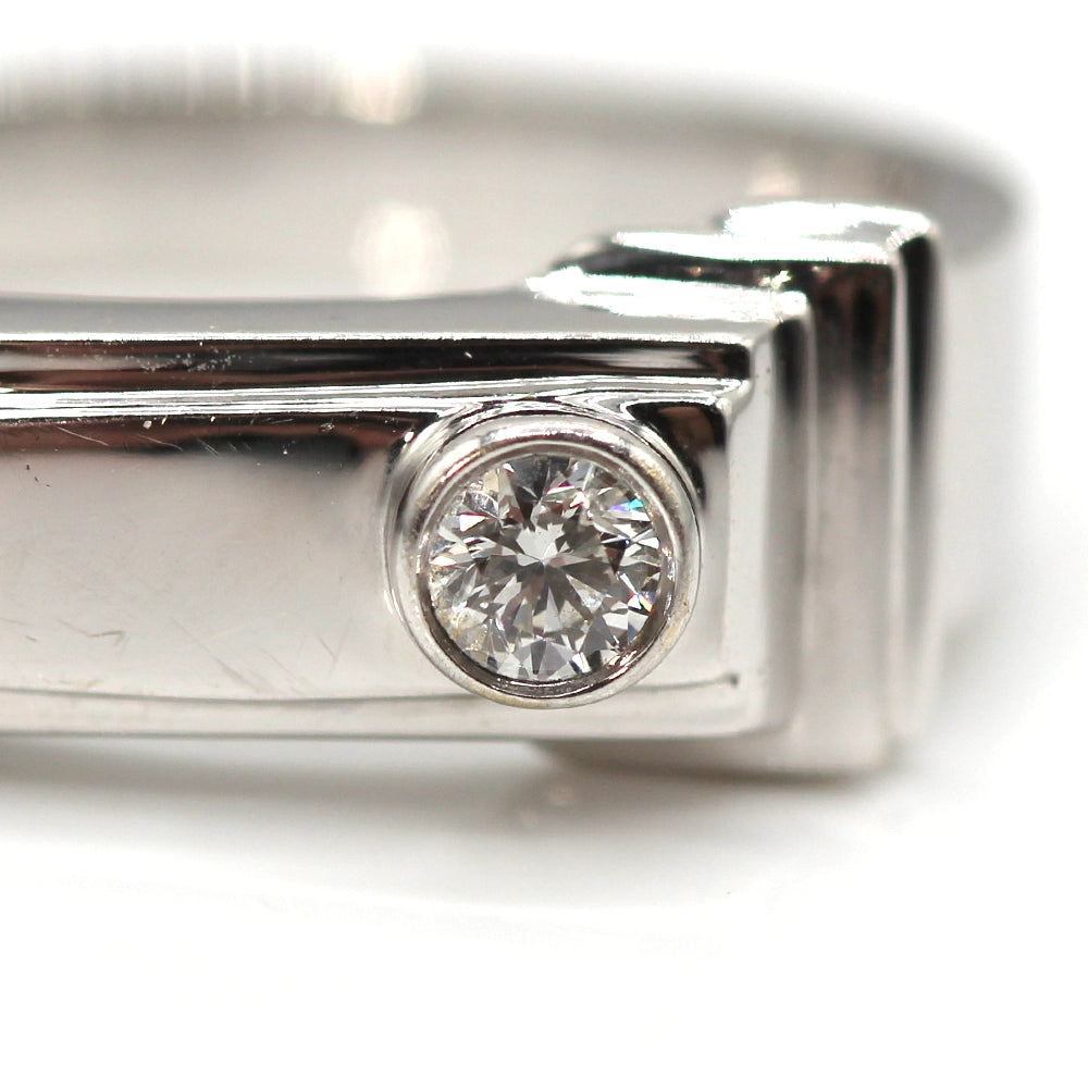 18K White Gold Art Deco Style Ring with VS Diamond Size 8.5