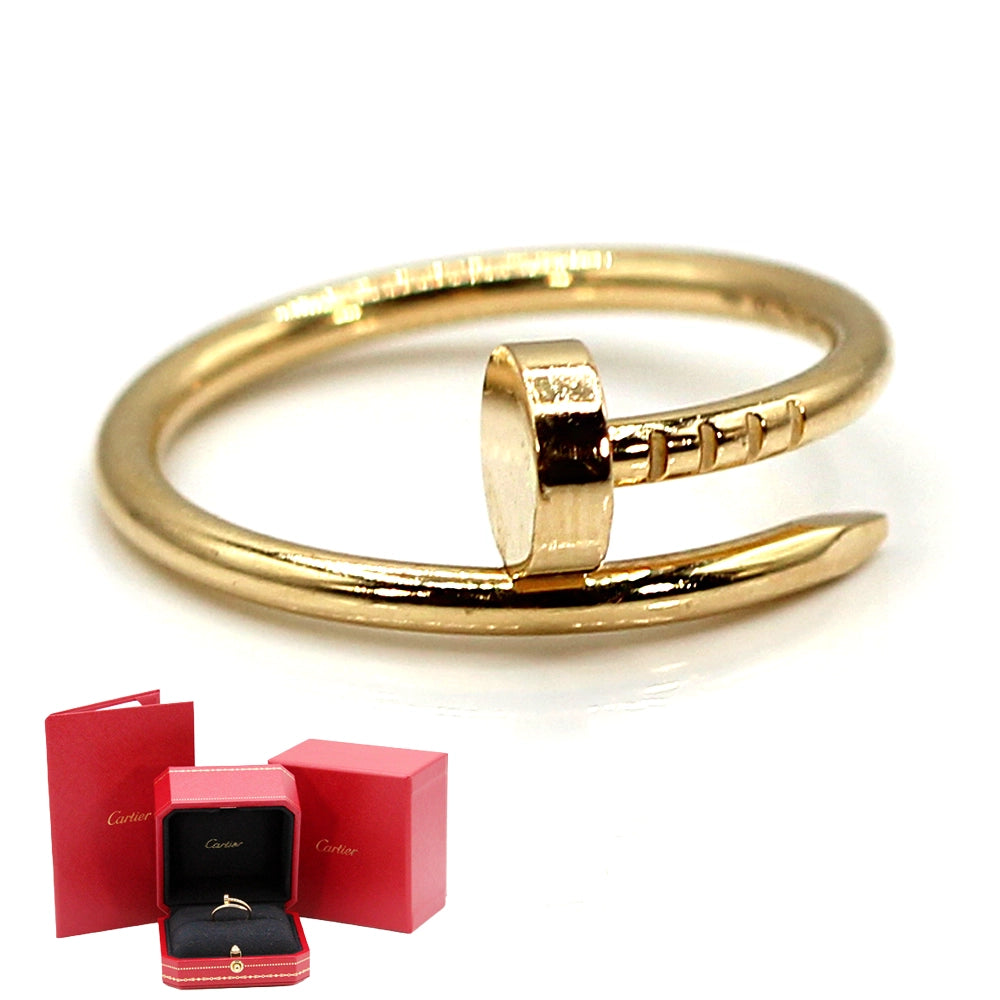 Cartier 18K Yellow Gold Juste Un Clou Ring Size 52 with Docs and Box