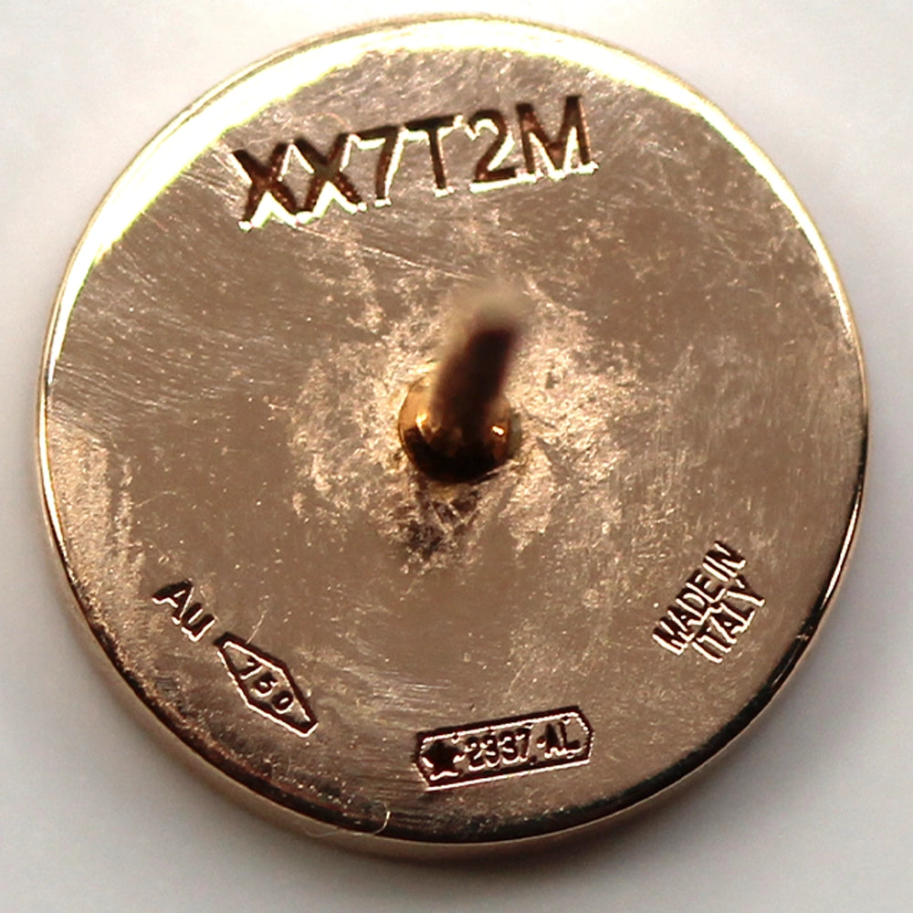 Bvlgari Bvlgari 18K Rose Gold and Diamond Disk Earrings Pair with Box and Docs.