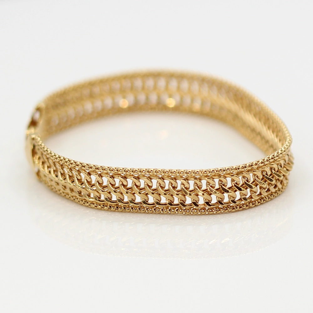18K Yellow Gold Italian Woven Bracelet