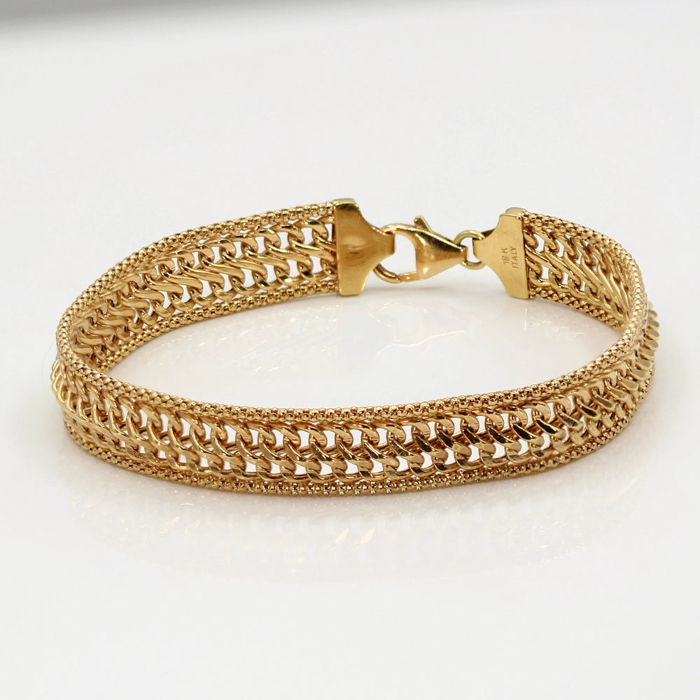 18K Yellow Gold Italian Woven Bracelet