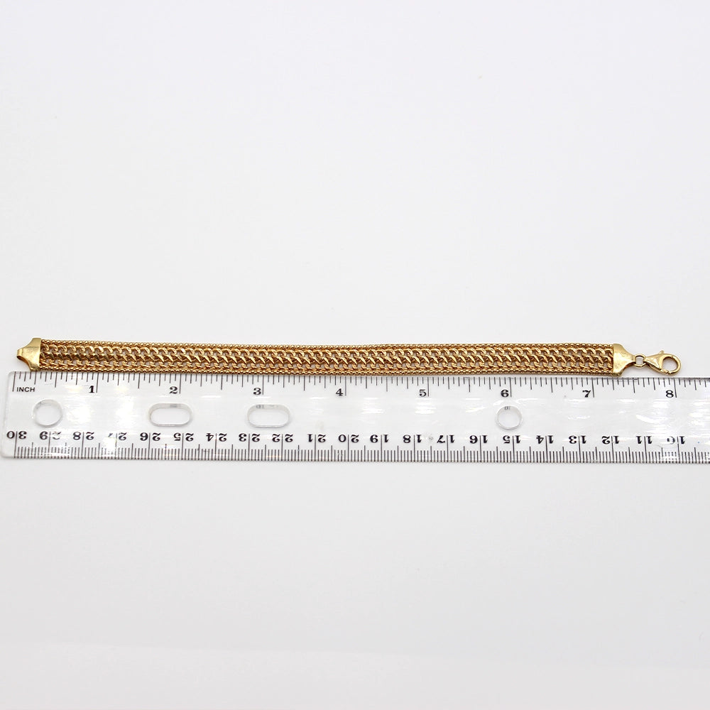18K Yellow Gold Italian Woven Bracelet