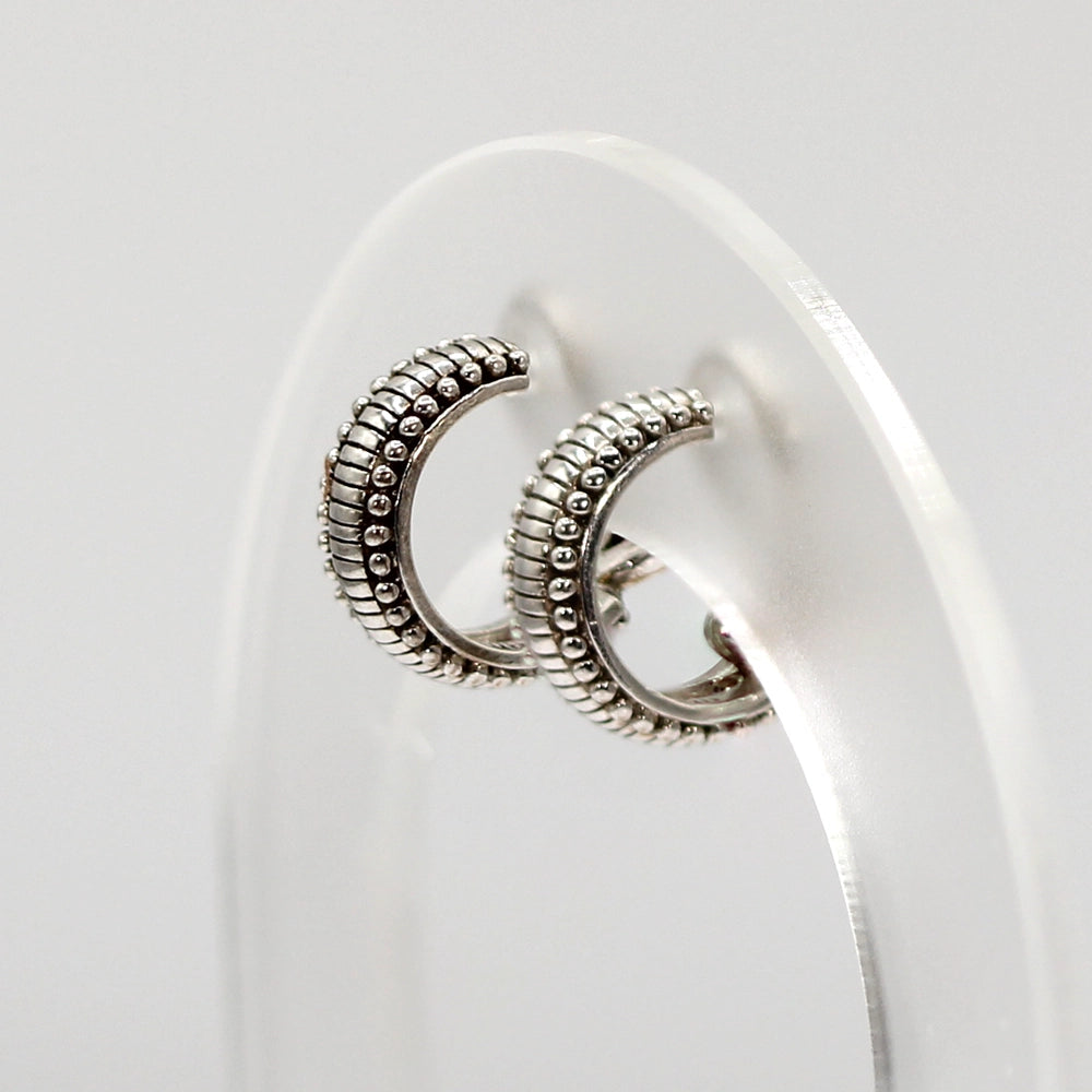 Judith Ripka Sterling Silver and Blue CZ Convertible Earrings