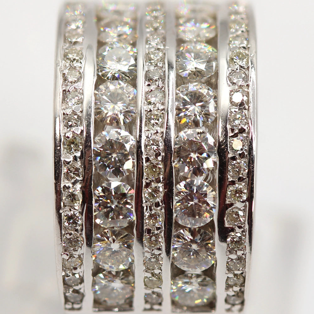 14K White Gold Ring with 2.50 Carats of VS-SI I/J Diamonds SIZE 8