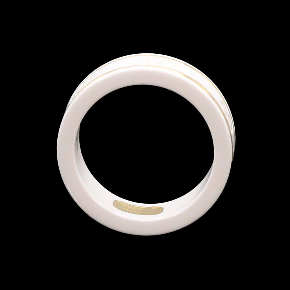 Gucci Icon Ring in White and 18K Yellow Gold with Box SIZE 6.5