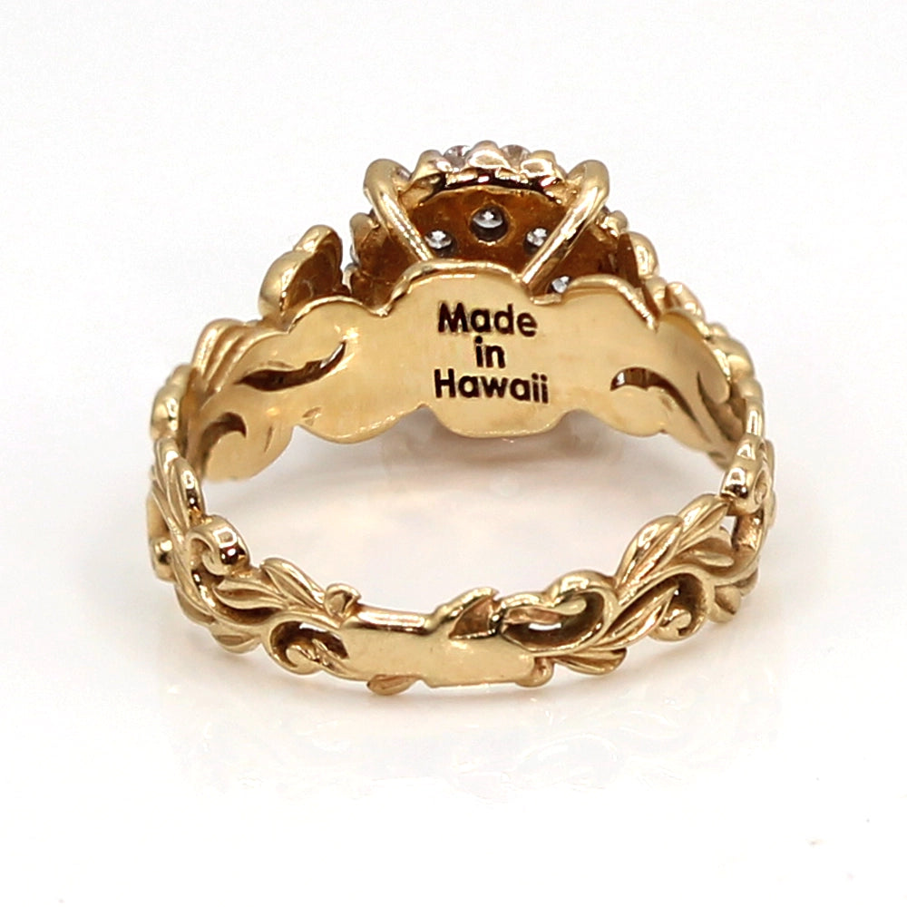 Maui Divers Living Heirloom Diamond Engagement Ring SIZE 4.75 with Box