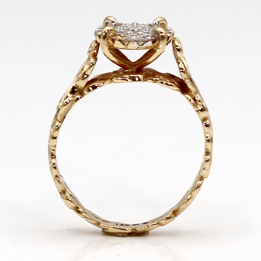 Maui Divers Living Heirloom Diamond Engagement Ring SIZE 4.75 with Box