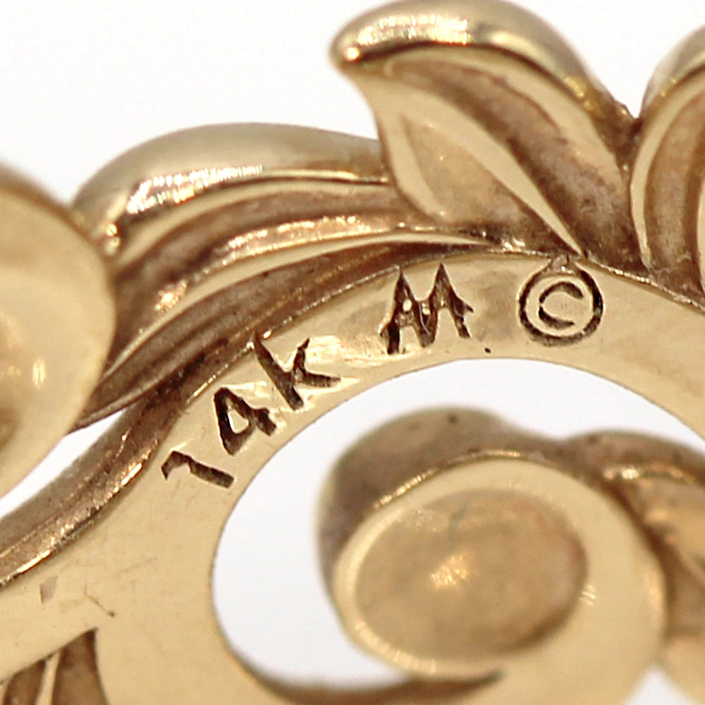 Maui Divers Living Heirloom Band in 14K Yellow Gold Ring SIZE 10.5