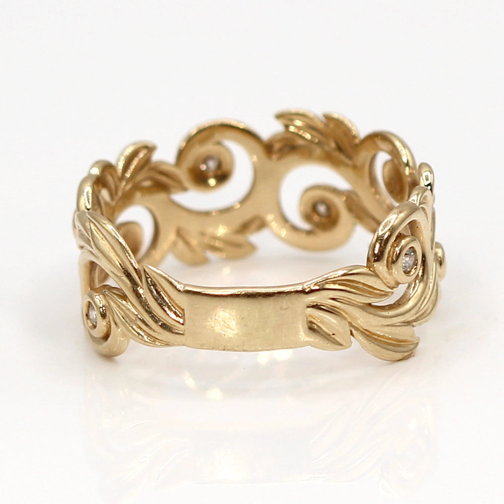 Maui Divers Living Heirloom Band in 14K Yellow Gold Ring SIZE 10.5