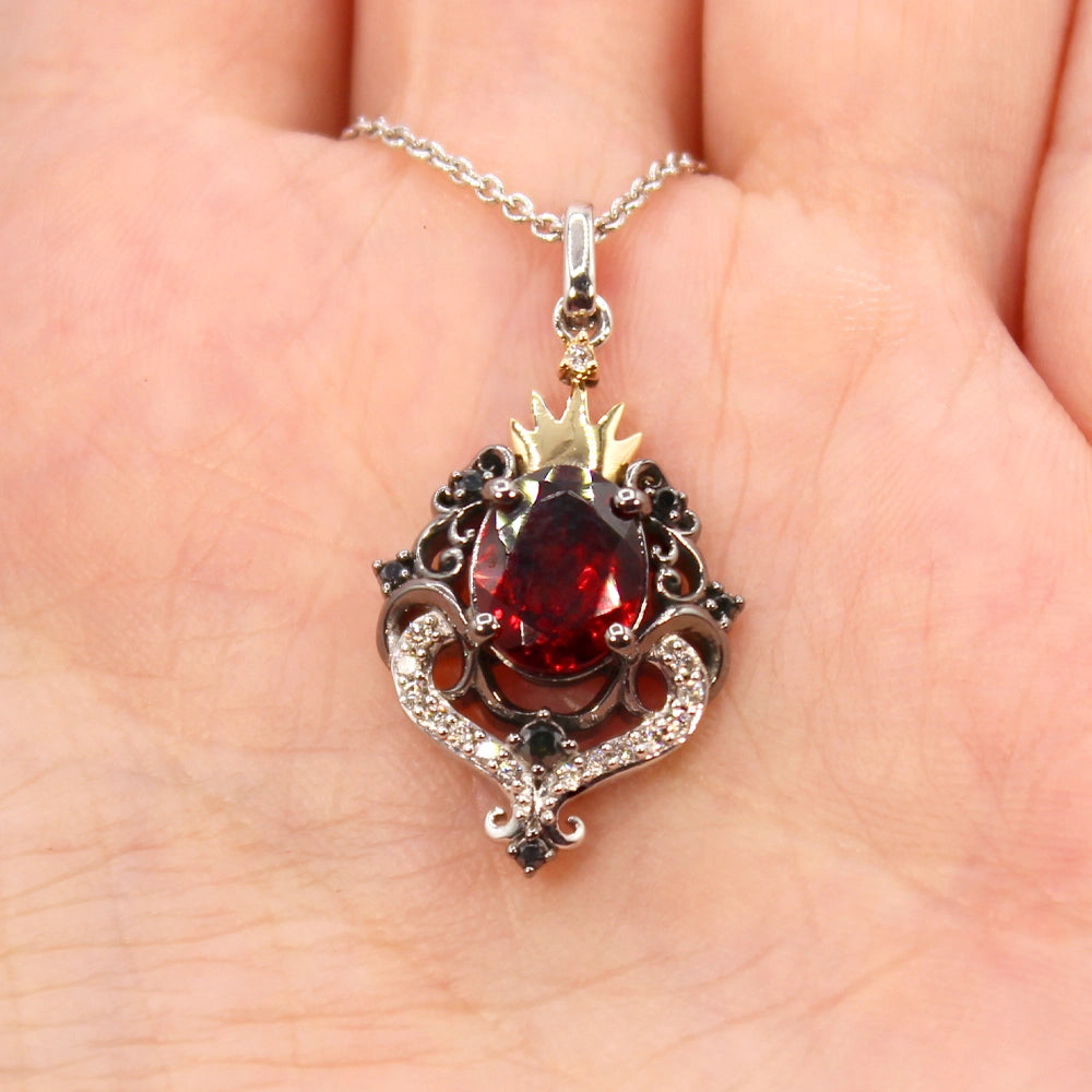 Disney Enchanted Villains Evil Queen Garnet Pendant and Chain