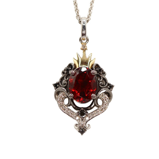 Disney Enchanted Villains Evil Queen Garnet Pendant and Chain