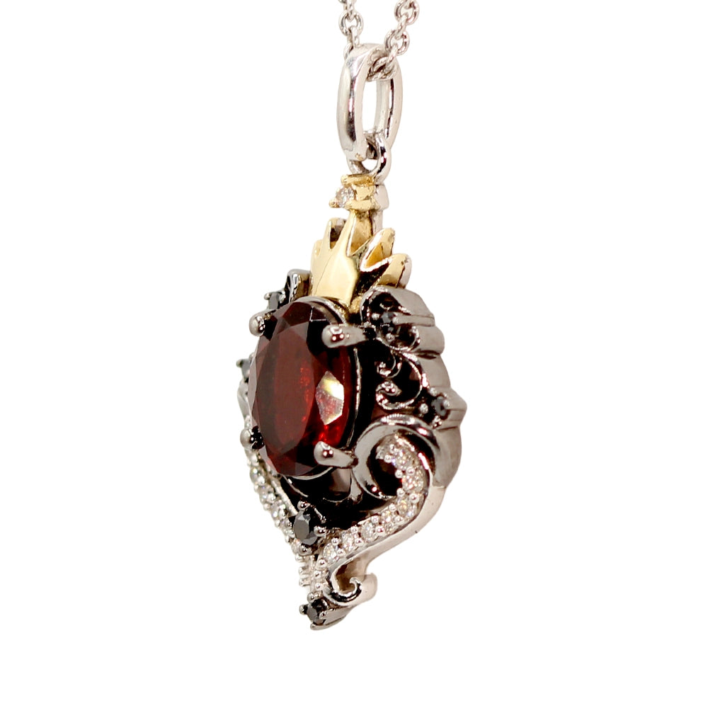 Disney Enchanted Villains Evil Queen Garnet Pendant and Chain