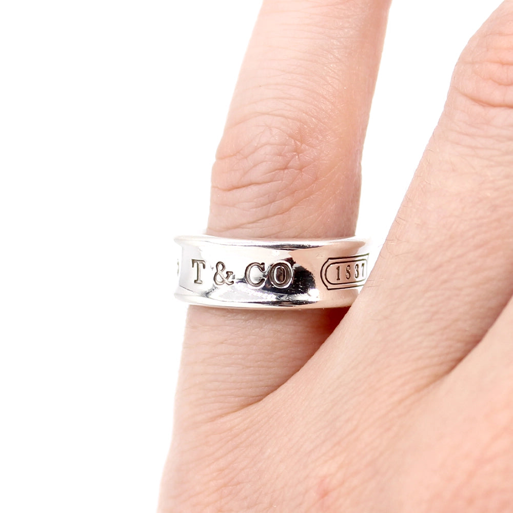 Tiffany and Co Sterling Silver 1837 7mm Ring SIZE 5