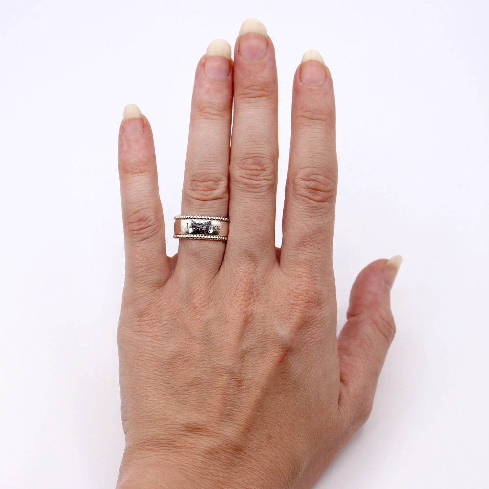 Tiffany & Co I Love You Ring in Sterling Silver SIZE 7.75 with Box and Pouch