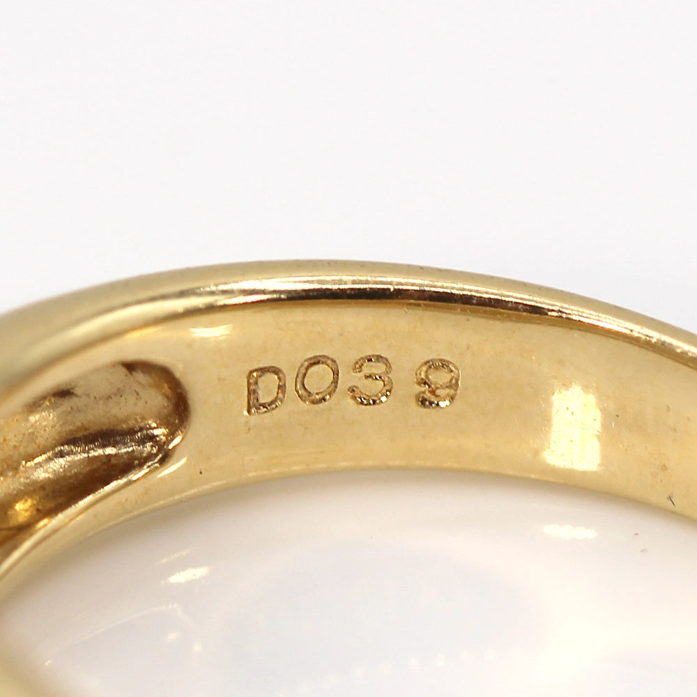Vintage Diamond and High Polish 18K Yellow Gold Ring SIZE 8