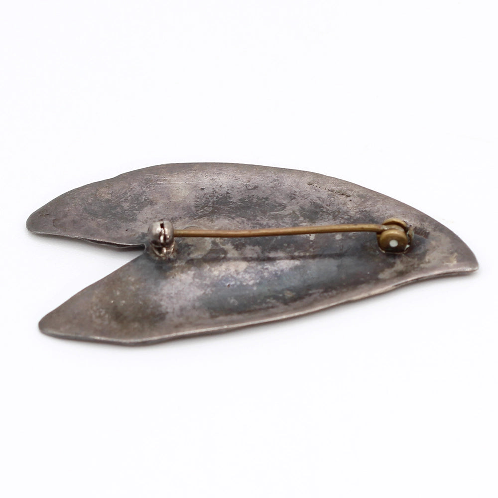 Ming’s Vintage Sterling Silver Kalo Leaf Earrings and Brooch Set